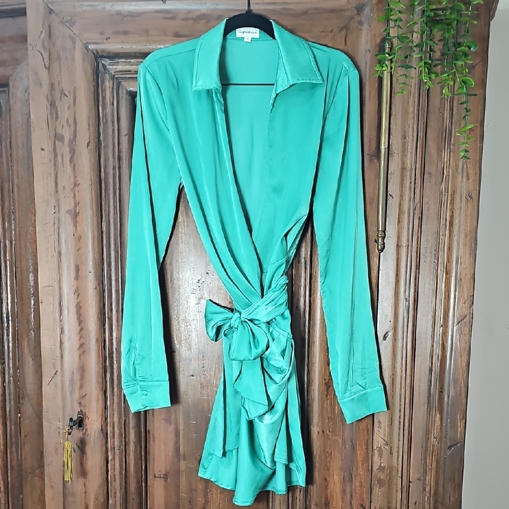 Superdown Wrap Mini Dress – Size M